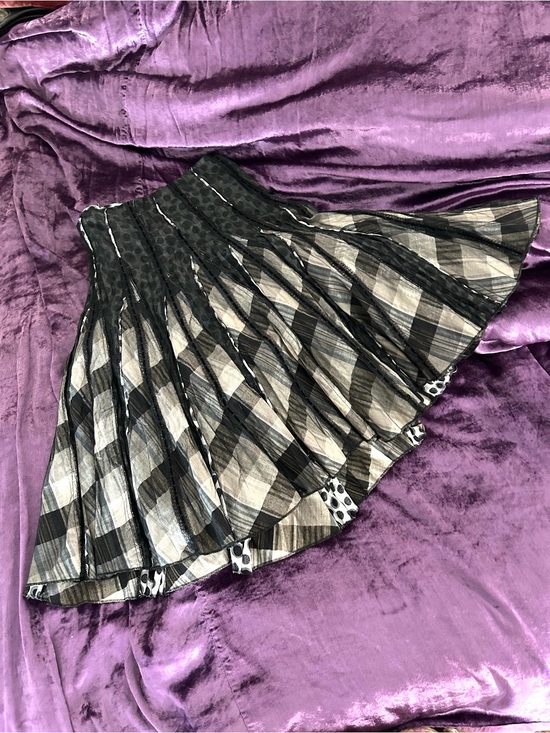 hazel Dresses & Skirts - Hazel Black and White Plaid /Swing Pleated Circle Skirt